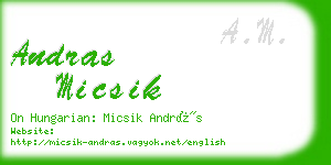 andras micsik business card